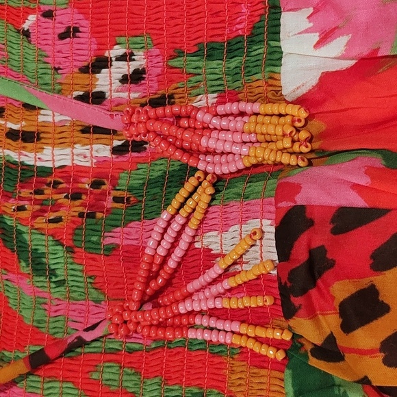 New FARM RIO Tropical Ruffle Sleeve Romper - Picture 15 of 16